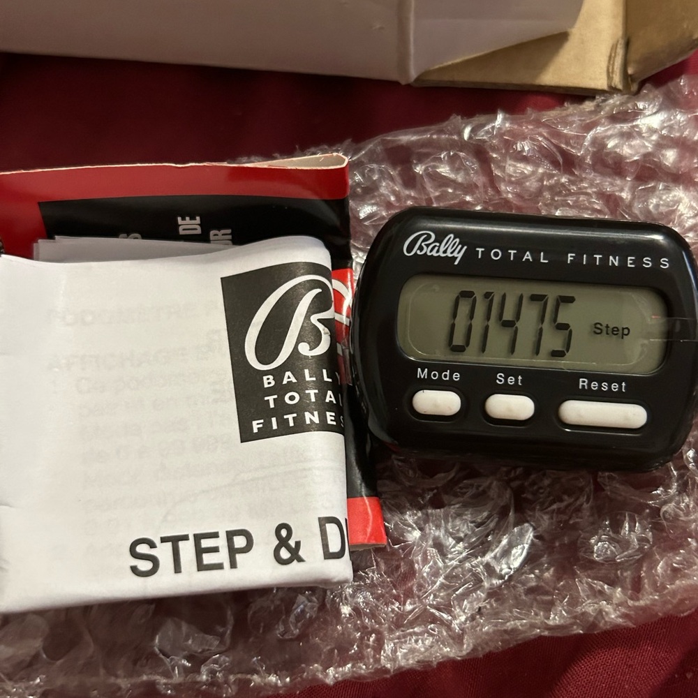 Vintage Bally Total Fitness Step & Distance  Pedometer